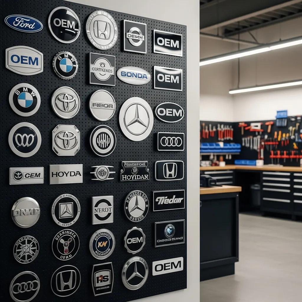 OEM certification badges displayed at the shop