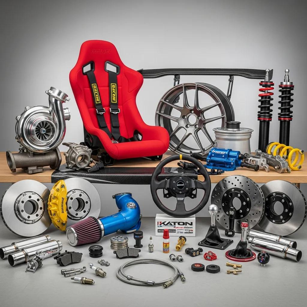 Selection of aftermarket parts from budget options to performance upgrades
