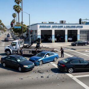 Burbank street scene illustrating car accident resources and repair options