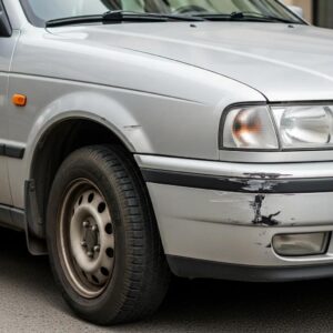 Car showing signs of wear and tear, highlighting the impact of bad driving habits on vehicle longevity