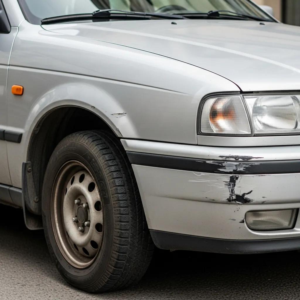 Car showing signs of wear and tear, highlighting the impact of bad driving habits on vehicle longevity