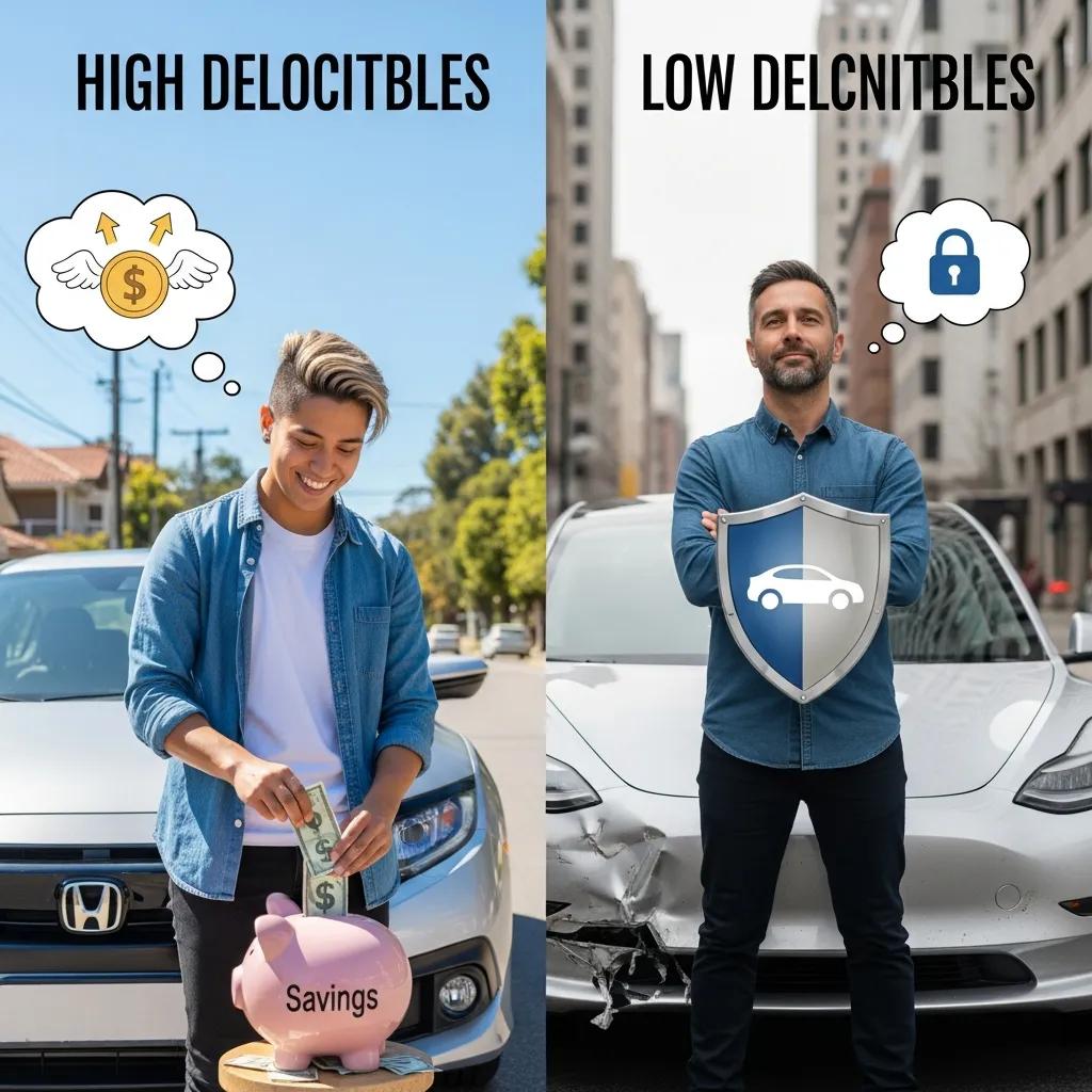 Side-by-side of high vs low deductible scenarios to help choose what fits your situation