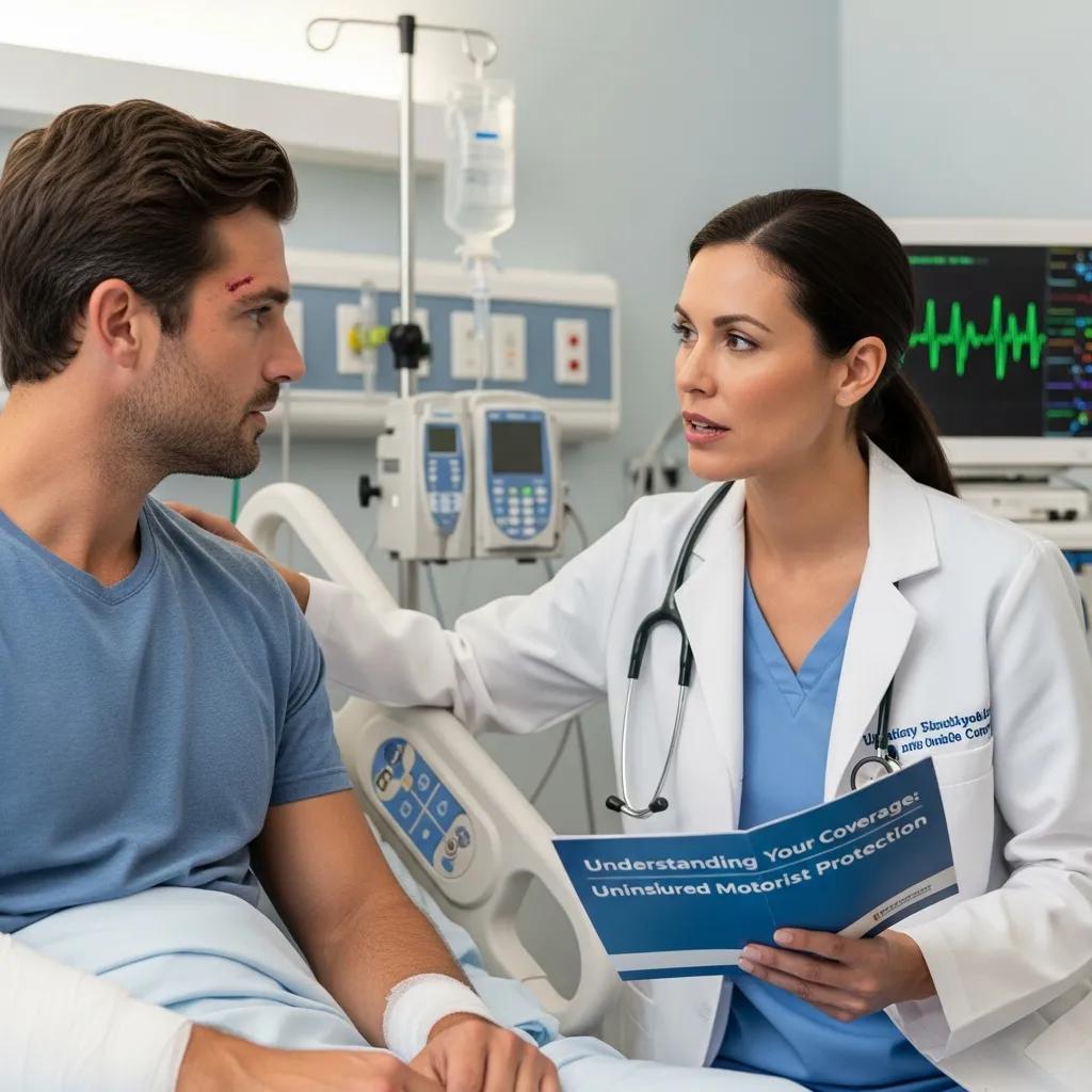 Healthcare worker assisting a patient in a hospital &mdash; example of bodily injury coverage after a crash